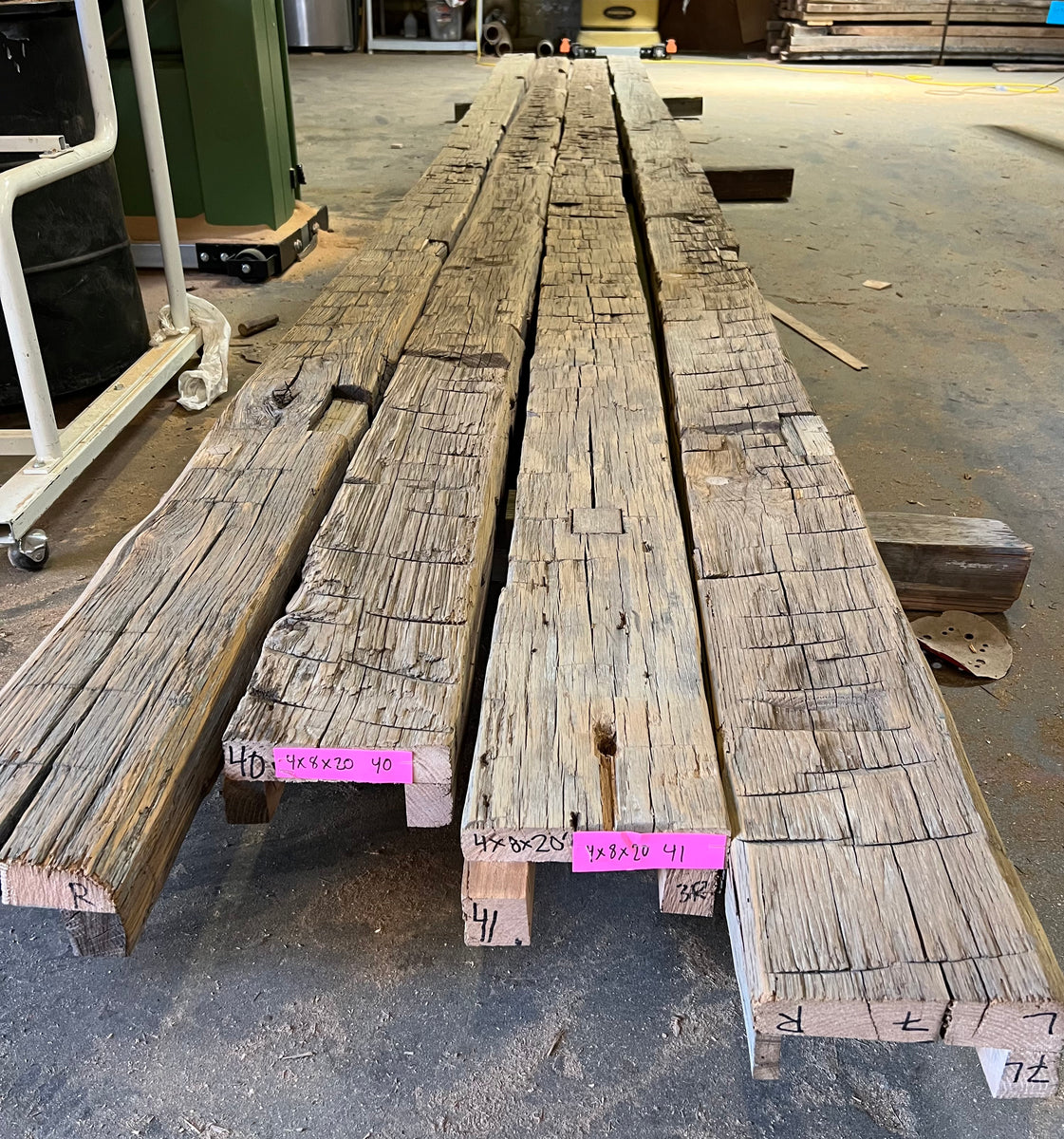 Reclaimed Hand Hewn Beams BOARDS FROM HAND HEWN RECLAIMED BEAMS