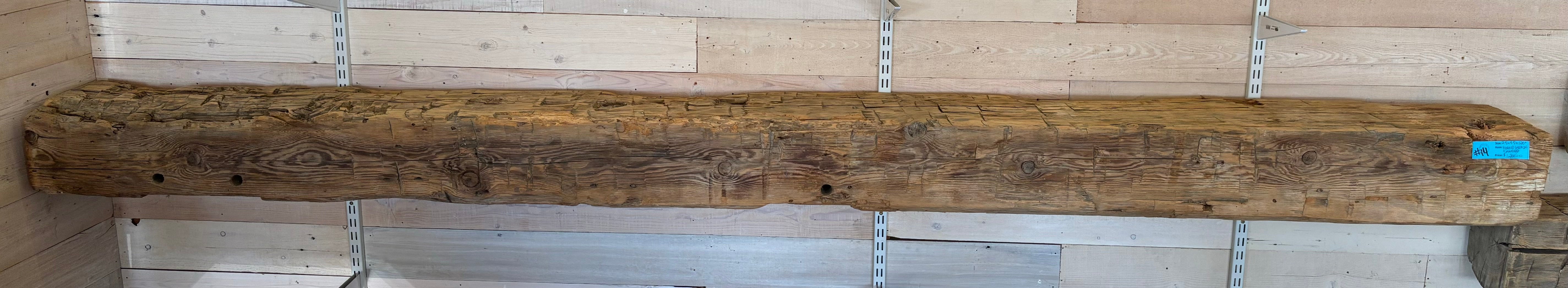 #14 : Hand Hewn Beam/Sanded: 7.5" X 9.5" X 120"