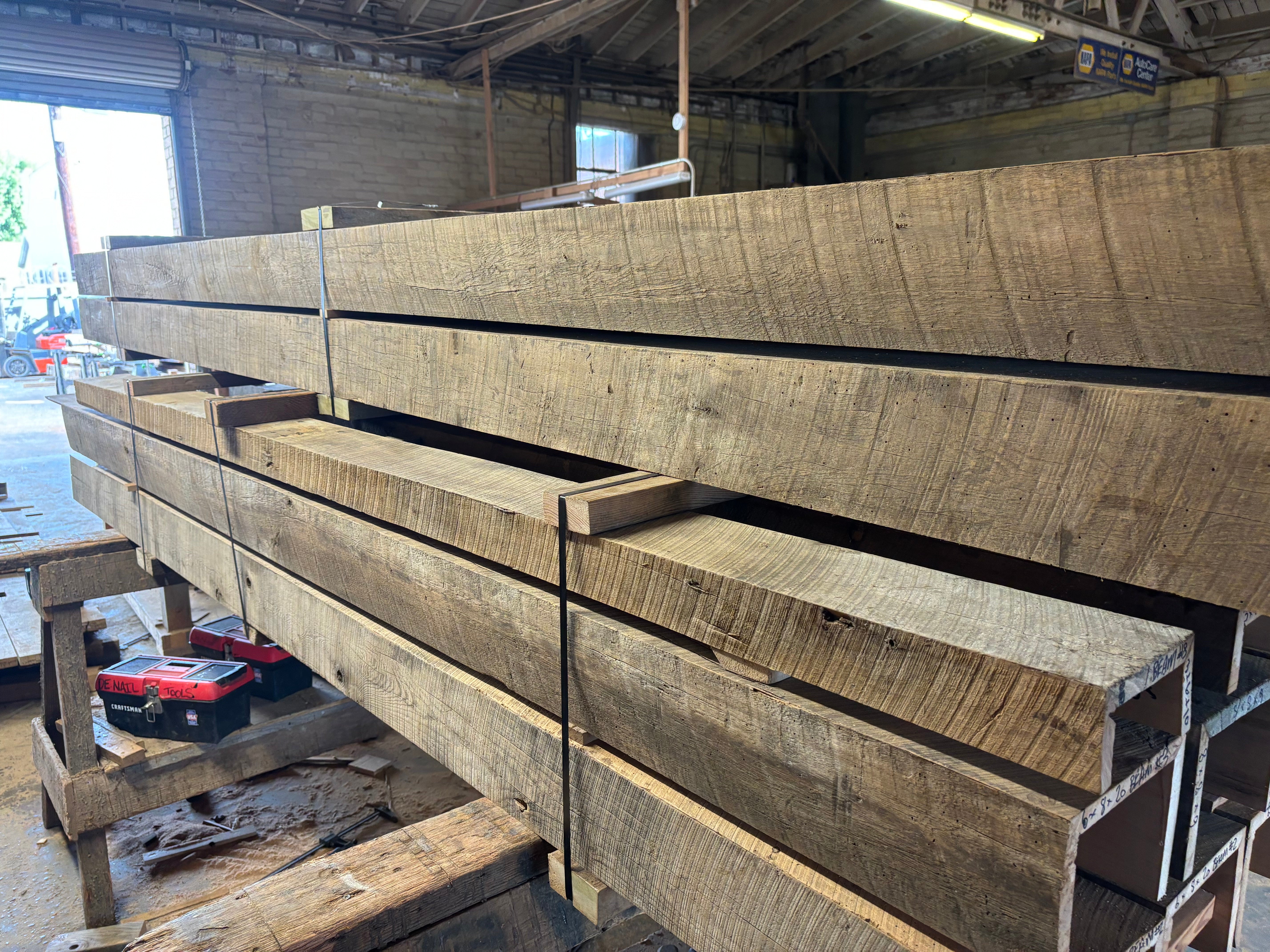 Reclaimed Box Beams | Vintage "Rough Sawn Oak"