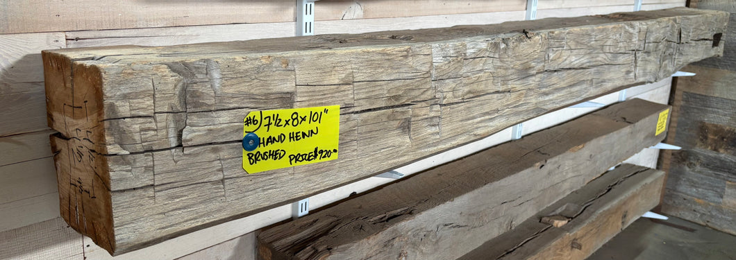 #6: Vintage Hand Hewn Oak/Raw: 7.5